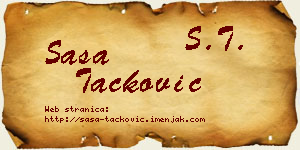 Saša Tacković vizit kartica
